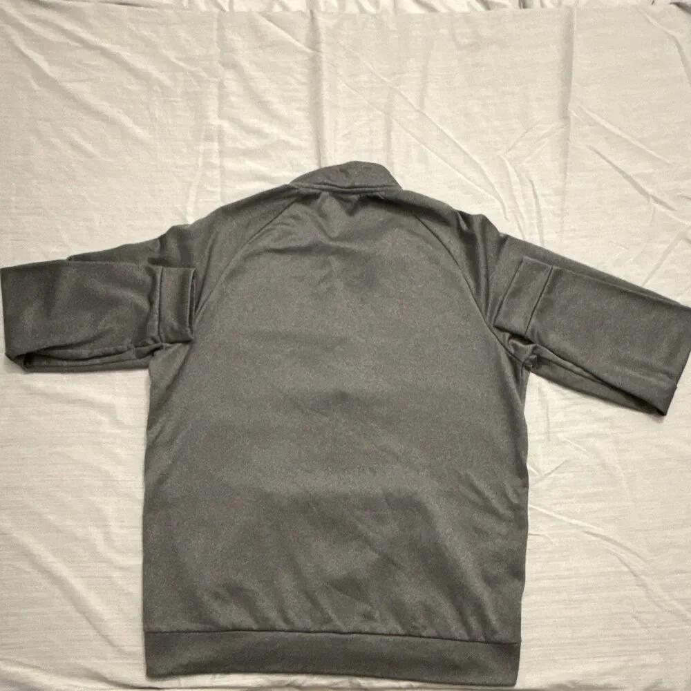 Nike Dri-Fit Pullover Sweater Quarter Zip Up Men’s L Charcoal Gray Made In Egypt